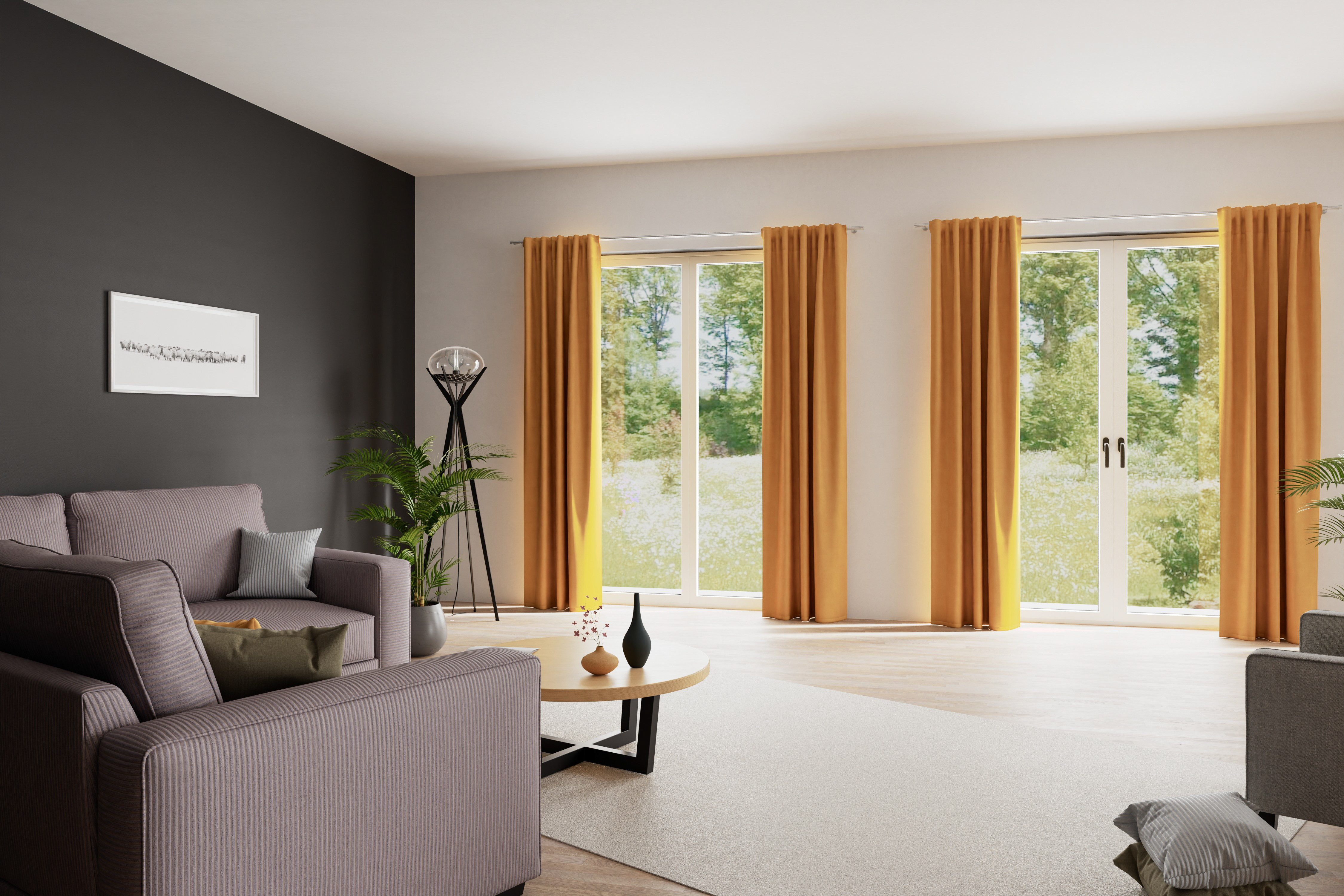 HOMING Vorhang Velia (1 St), verdeckte Schlaufen, blickdicht, Fertigschal