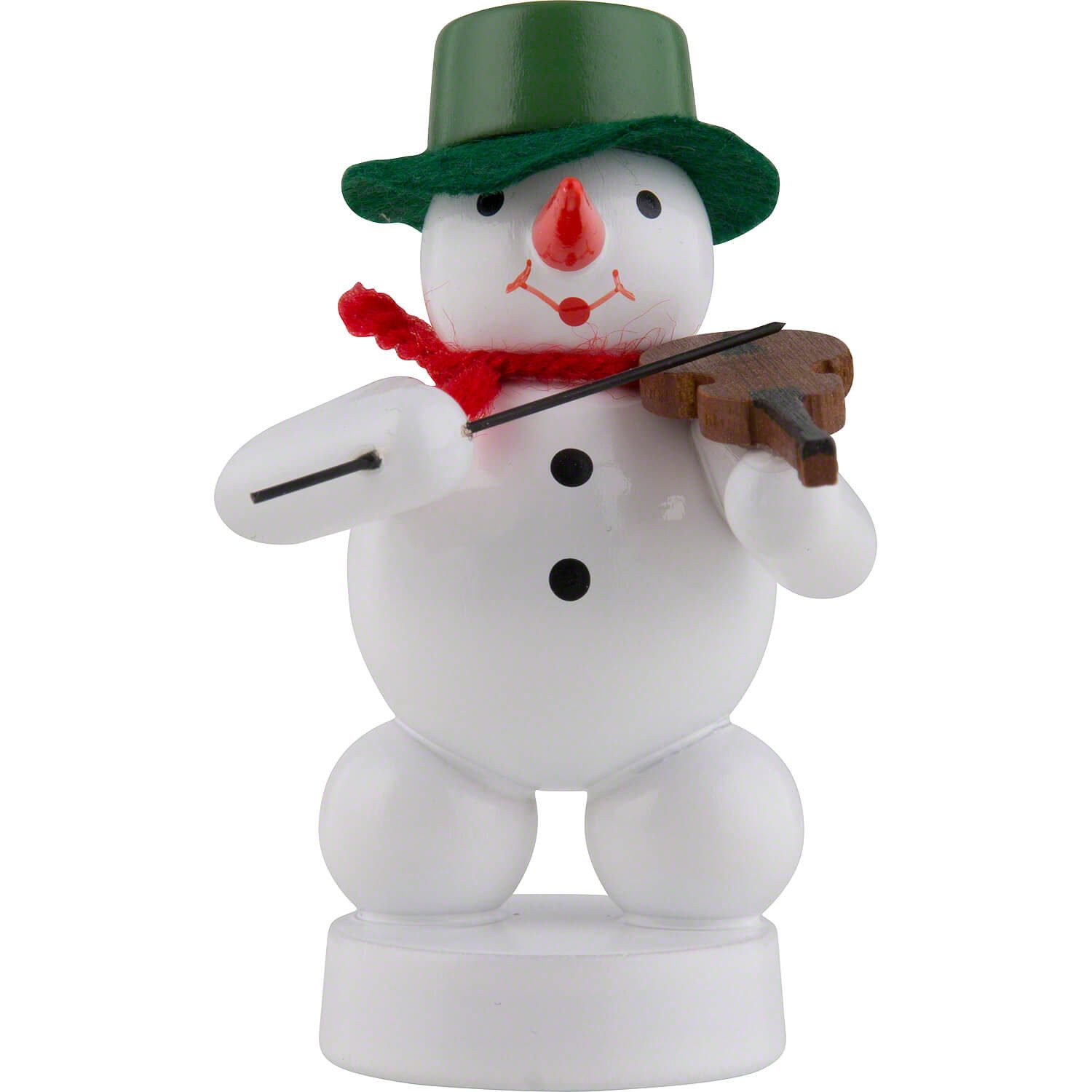 Volkskunst Zenker Dekofigur Schneemann Musikant mit Geige (8cm) von Zenker Volkskunst