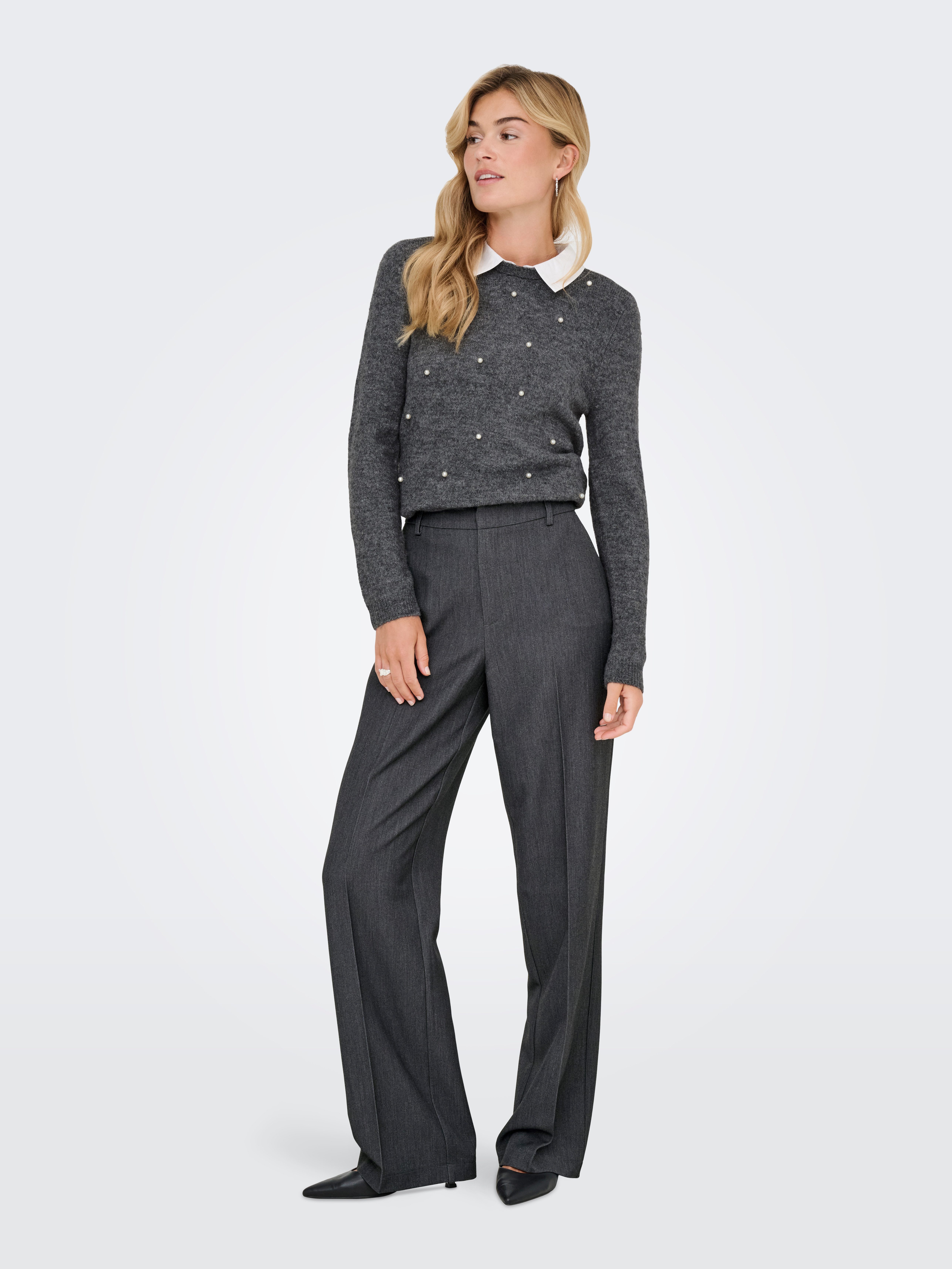 ONLY Anzughose ONLHATTIE-LANA HW W MEL PANT TLR NOOS Materialmix