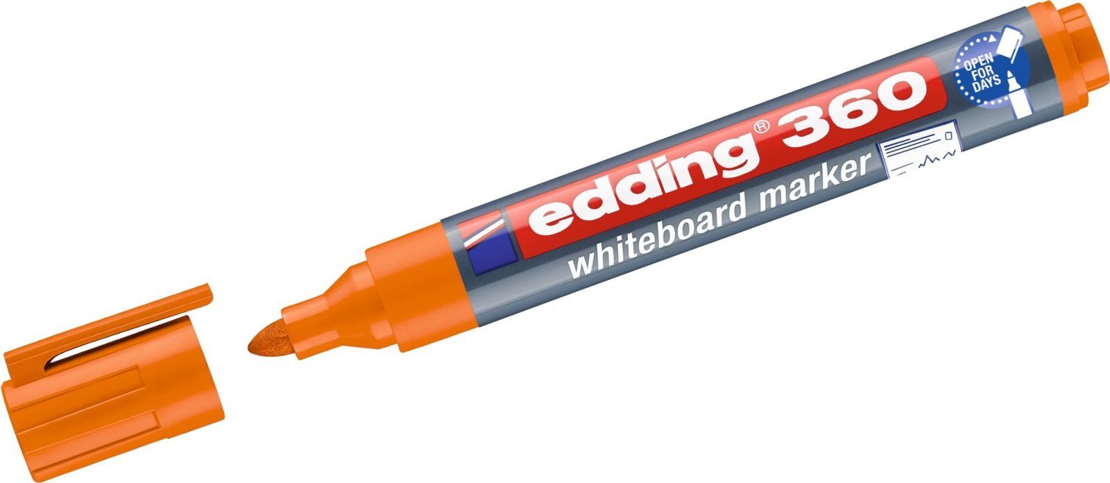 Whiteboard Marker Whiteboardmarker edding 360 nachfüllbar 1,5-3mm orange (10 Stück)