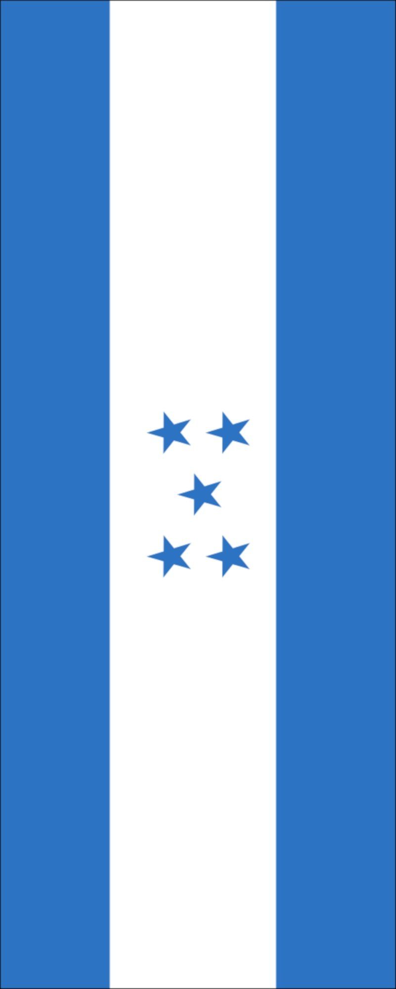 flaggenmeer Flagge Flagge Honduras mit Wappen 110 g/m² Hochformat