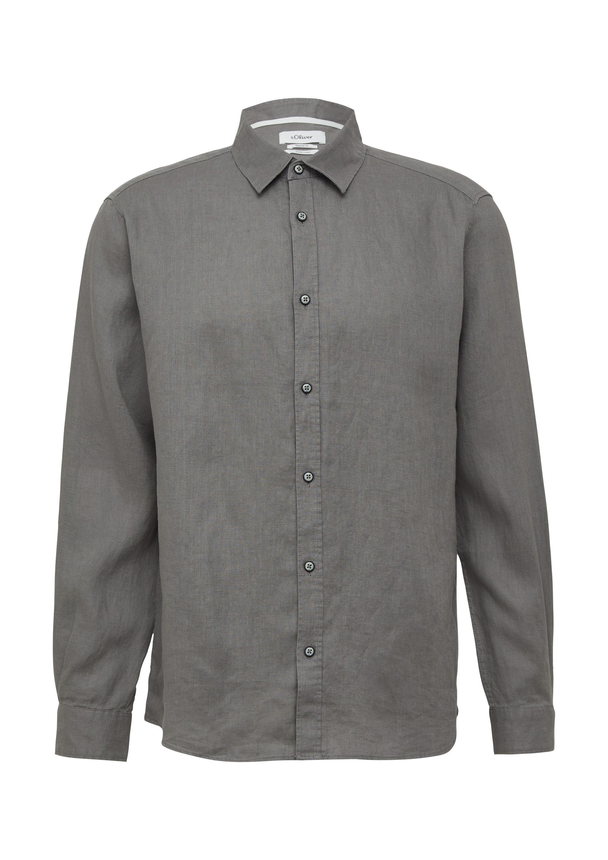 s.Oliver Langarmhemd Hemd Regular Fit: Langarmhemd aus Leinen günstig online kaufen