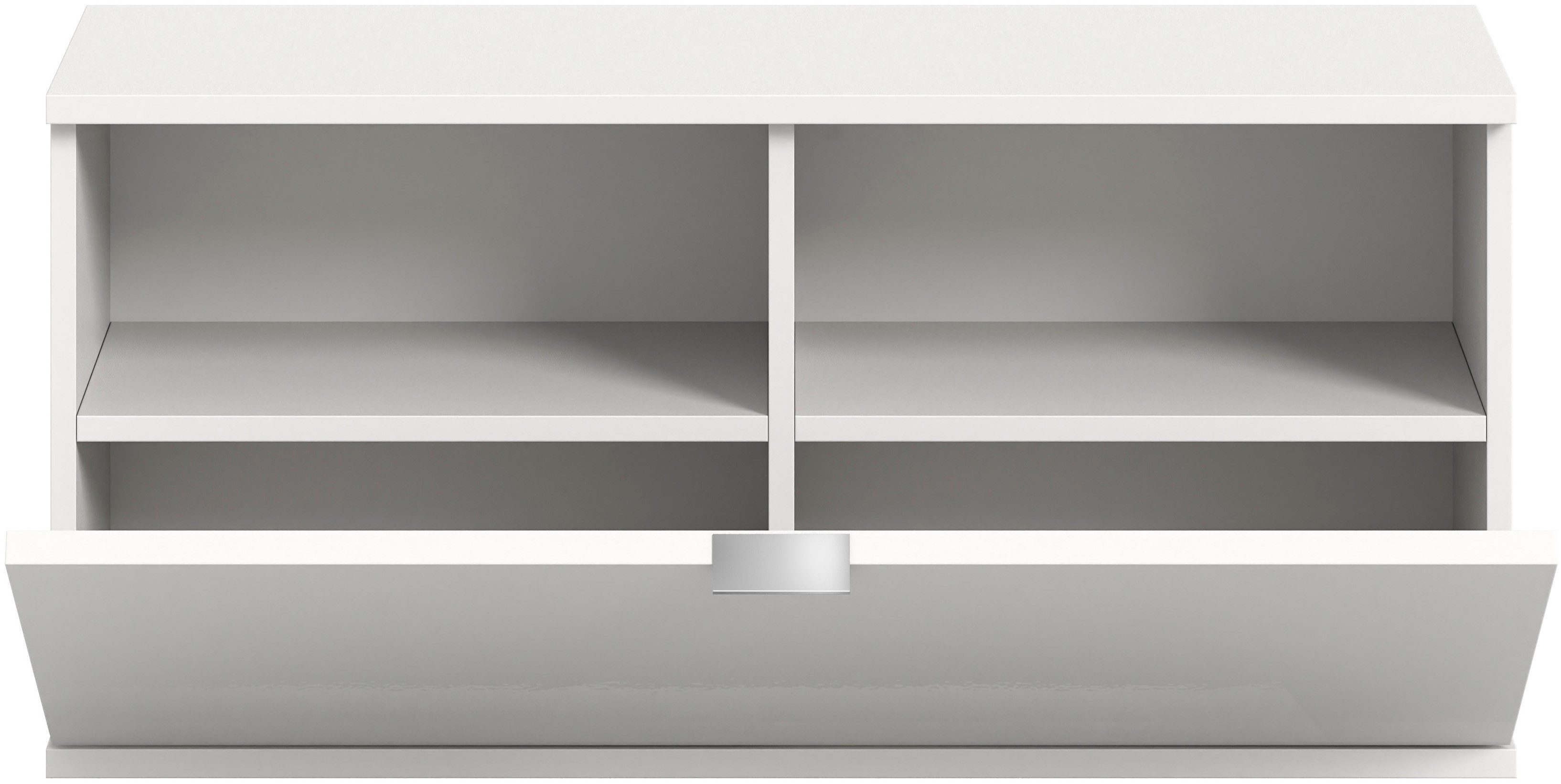 Home affaire Sitzbank Trondheim Sitzbank, Breite 92 cm, (1-St), hochglanz, stehend/hängend montierbar,1 Klappe, Flur, Diele – Bild 4 von 5