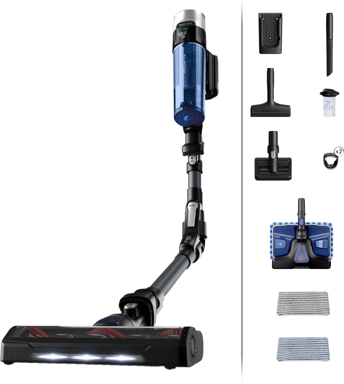 Akku-Stielstaubsauger X-Force Flex 9.60 Aqua RH20C7 Akku Staubsauger & Wischer