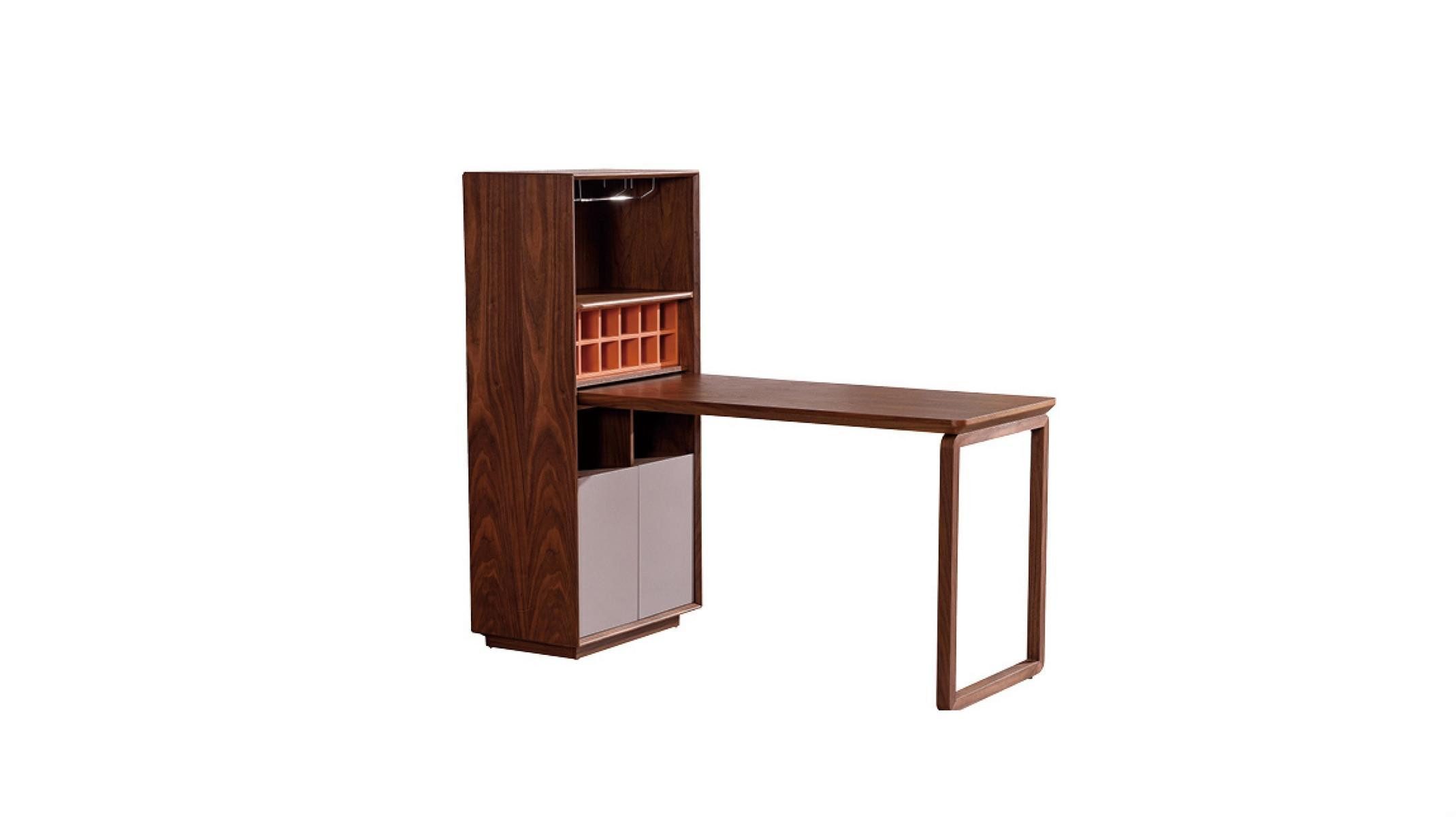 Bartisch Eleganter Bartisch aus Holz in Braun für drinnen und draußen