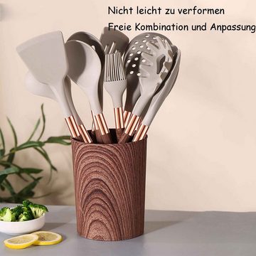 KÜLER Back-Set Silikon-Kochgeschirr,10 Stück, hochtemperaturbeständig,Antihaft-Pfanne, (Spar-Set, 10-tlg., Löffel*3 Spatel*3 Spachtel*1 Spaghetti-Schaufel*1 Ölpinsel*1), Starter-Set für den täglichen Gebrauch, leicht und bequem