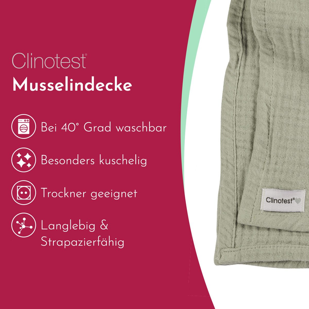 Babydecke Musselintuch für Babys 80x80cm, 100% günstig online kaufen