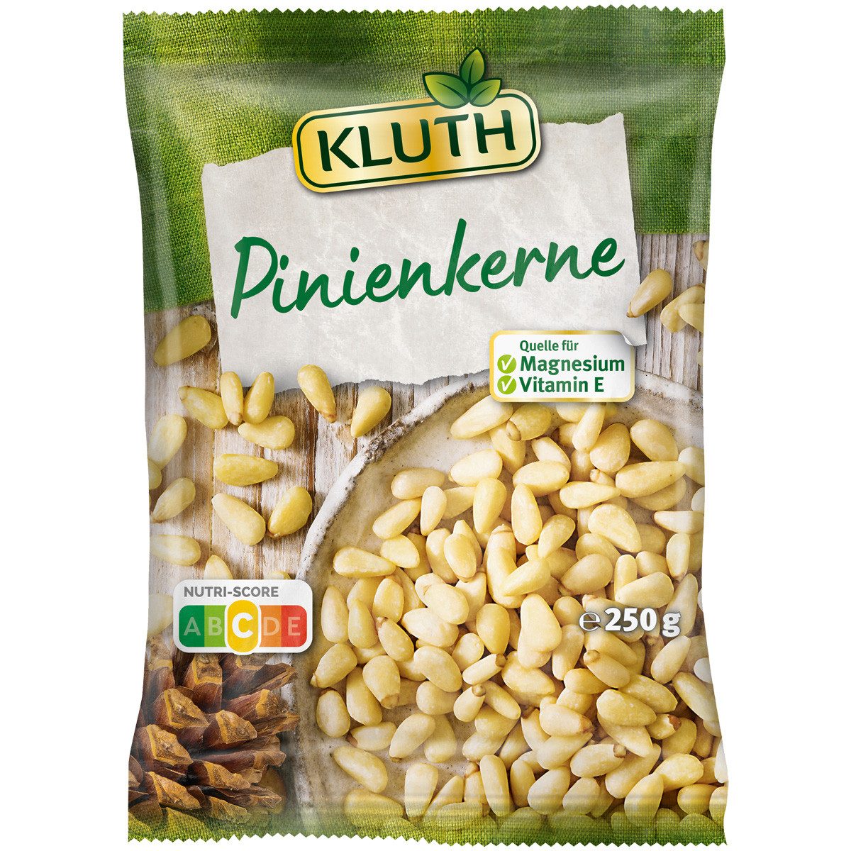 KLUTH Knabberei, Kluth Pinienkerne Premium Qualität Quelle für Vitamin E 250g