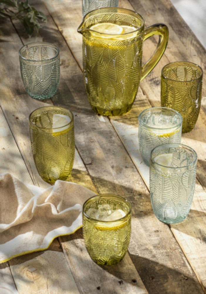 Ladelle Gläser-Set ARECA Longdrinkglas Olivgrün Set4, Glas, Areca Olive 4pk Highball Tumbler 8.3x8.3x13cm