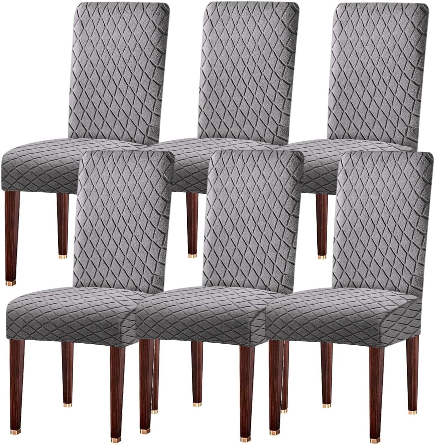 Coonoor Stuhlhusse geschwungener Stuhlbezug,Elastischer Jacquard-Esszimmers günstig online kaufen