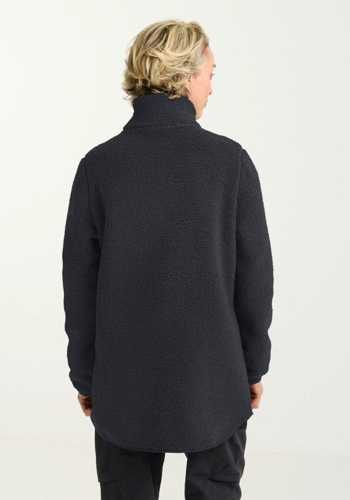 Jack Wolfskin Funktionsmantel HIGH CURL COAT W für Wandern und Trekking, sportlicher Stil, aus Polyester, winddicht
