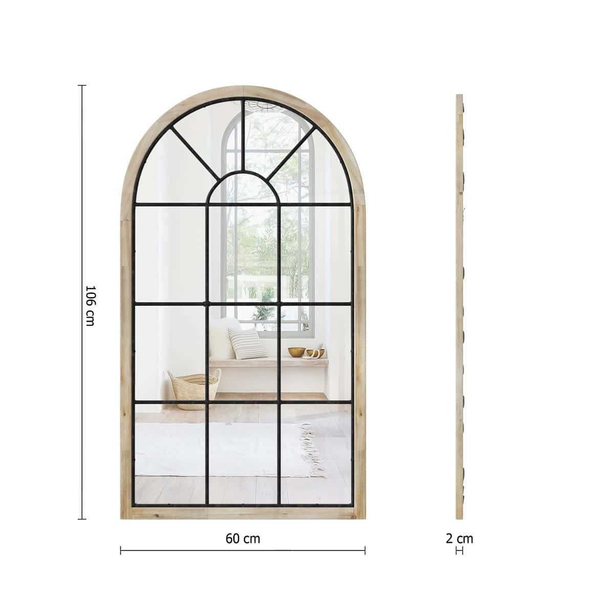 Atmosphera Créateur d'intérieur Wandspiegel rustikal, Fenster-Optik