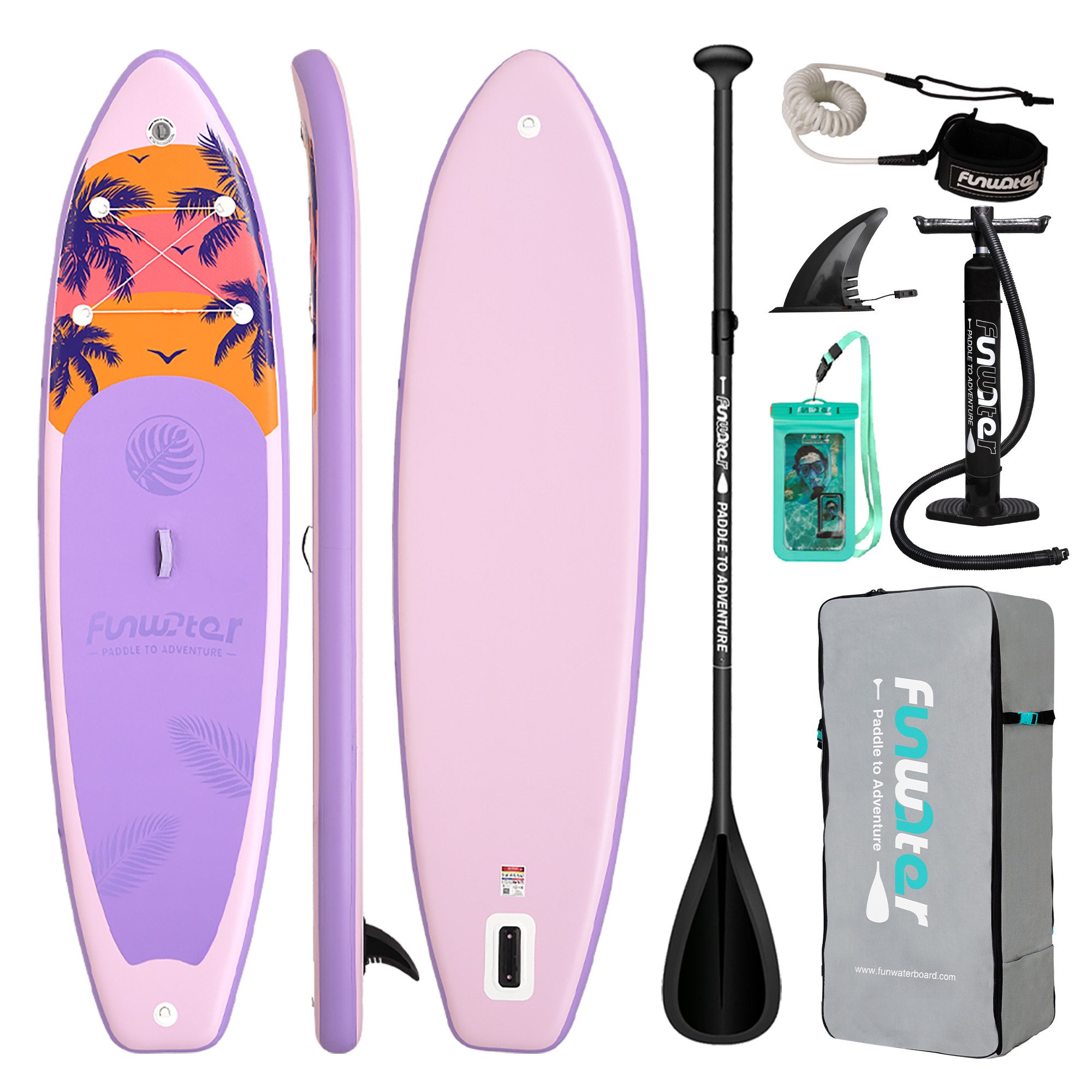 Blossom Inflatable SUP-Board Aufblasbares SUP Board 335 cm mit Zubehör Set, Stand Up Paddle Board, 11' für Erwachsene und Jugendliche, Premium PVC, rutschfestes EVA Deck