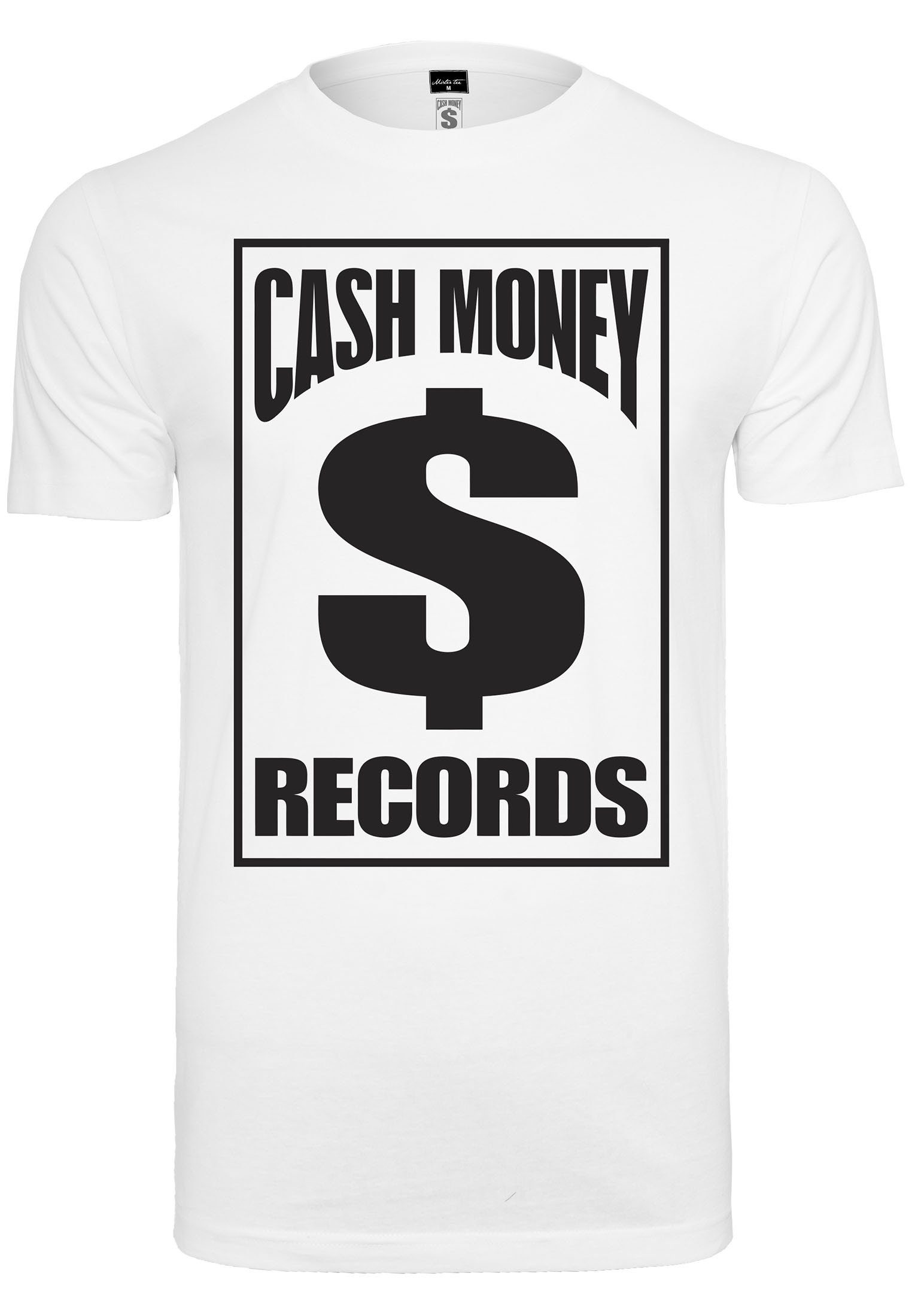 Money Cash Records Herren Tee Records Cash Mister Money Tee T-Shirt MT1057 (1-tlg) white MisterTee