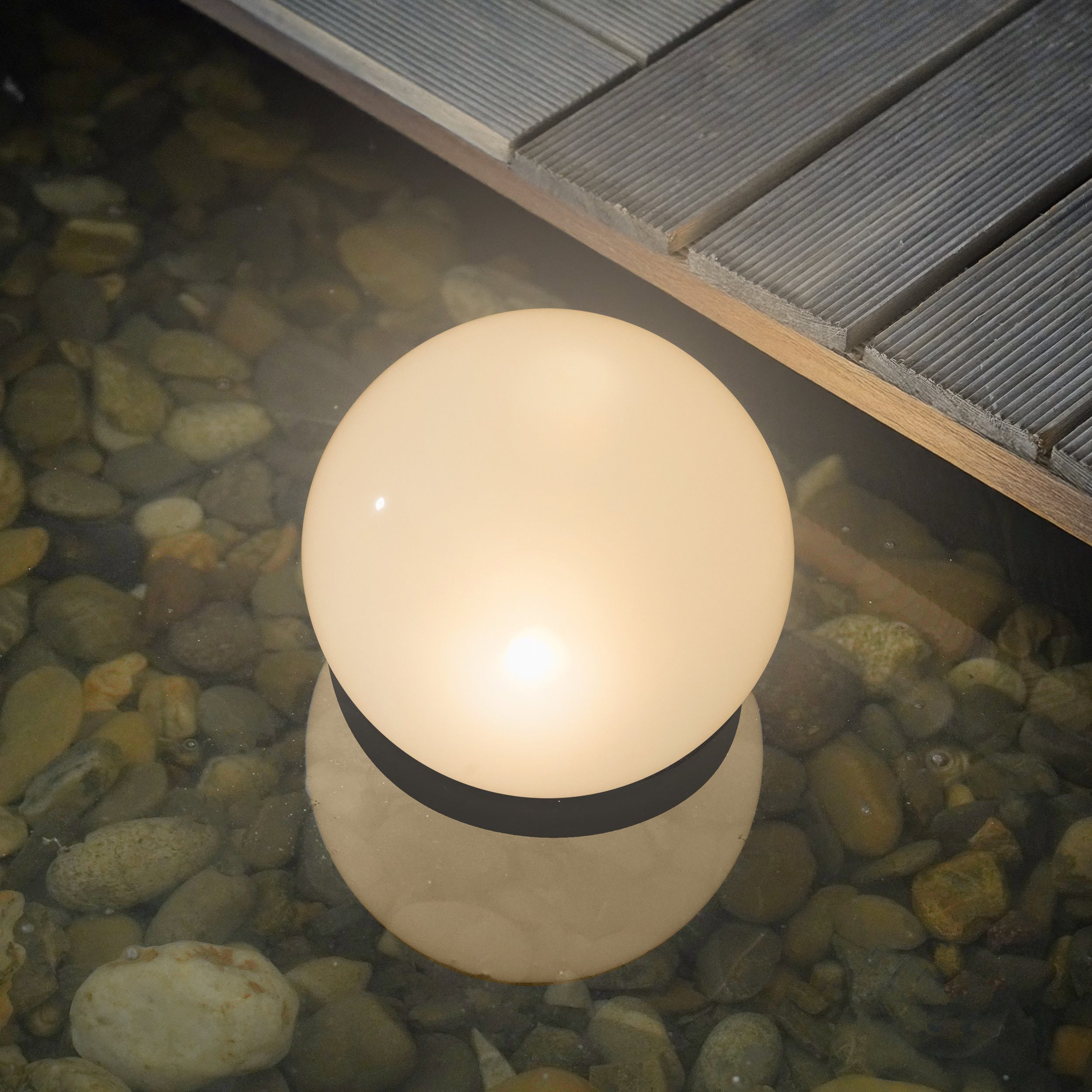 esotec LED Teichleuchte Schwimmfähige Solar Leuchtkugel "Float 20" multicolor