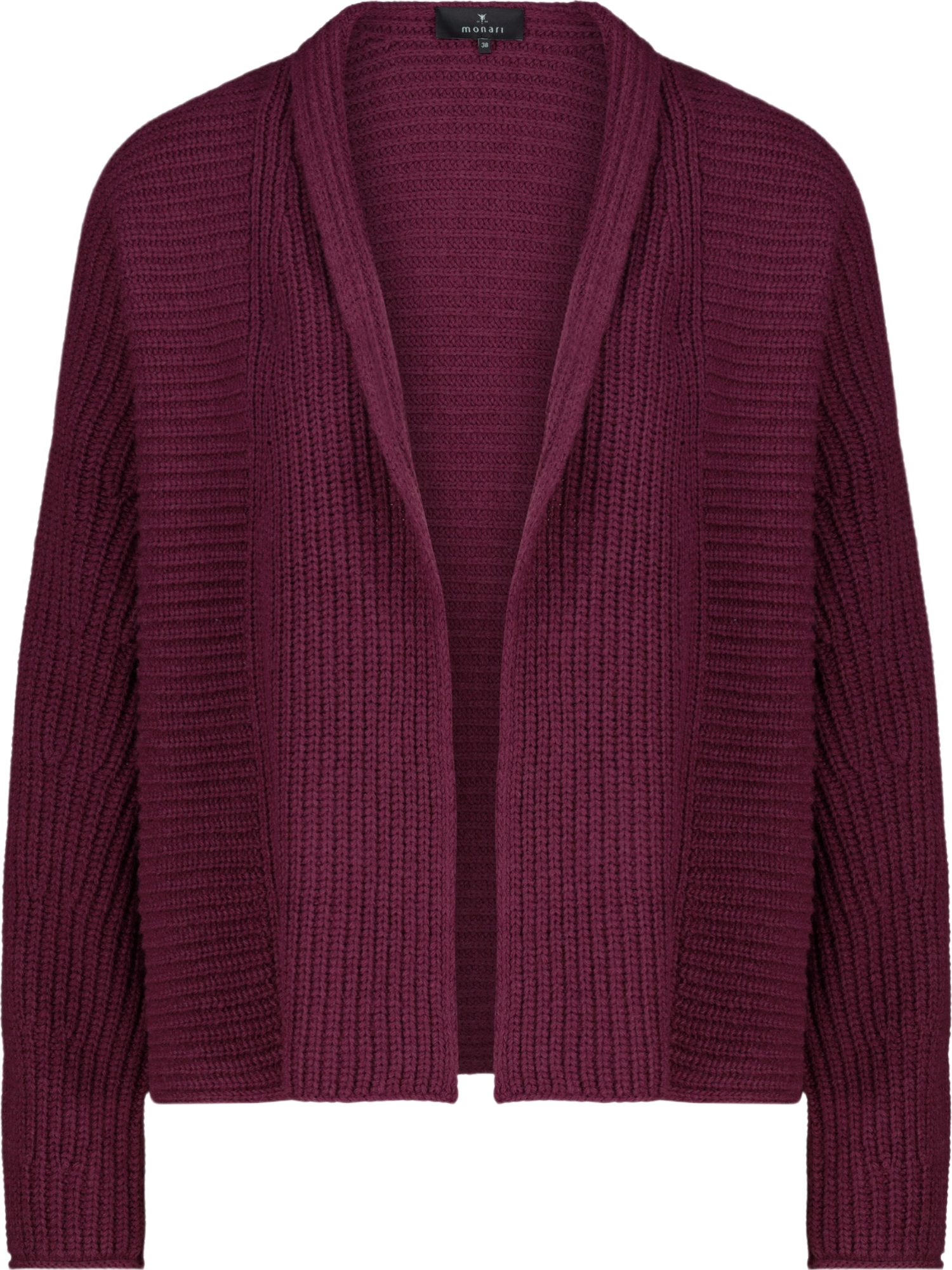 Monari Strickjacke lila,Indoor,Polyamid,Unifarben,V-Ausschnitt,Lang,Regular Fit