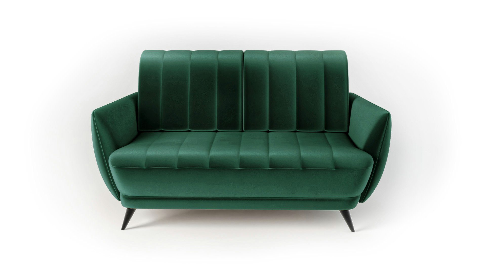 Zweisitziges Zweisitzer-Sofa Siblo Elegantes Rolo Grün Sofa - 2-Sitzer 2
