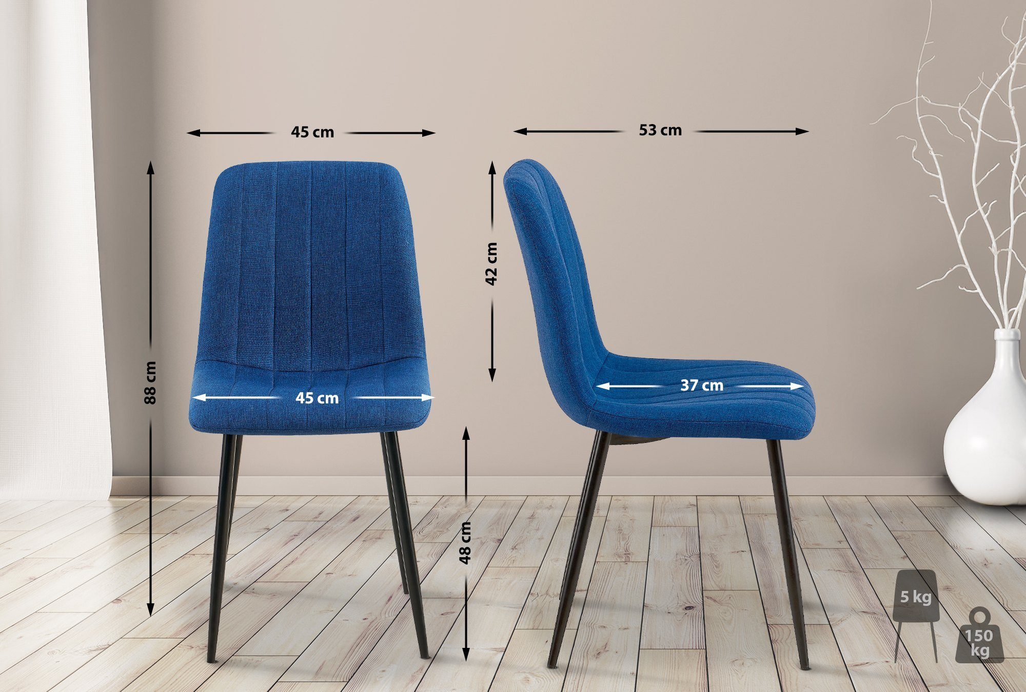 CLP Esszimmerstuhl Dijon (4er Set), gepolstert, günstig online kaufen