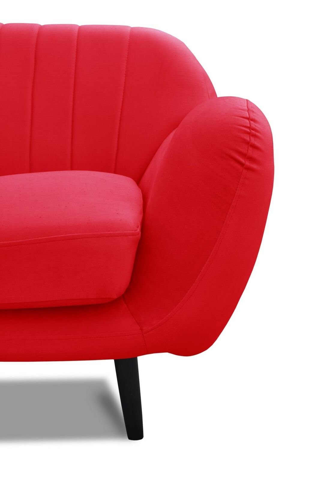 Sofa Sofa Design Polster Couch JVmoebel Europe Dreisitzer Made in Sitzer Rot, 3
