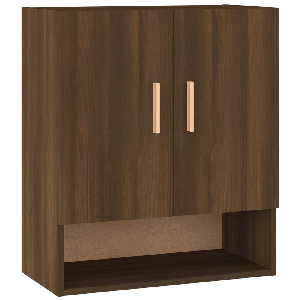 vidaXL Fächerschrank Braun Eiche cm 60x31x70 Holzwerkstoff Wandschrank Braune (1-St) Eichen-Optik