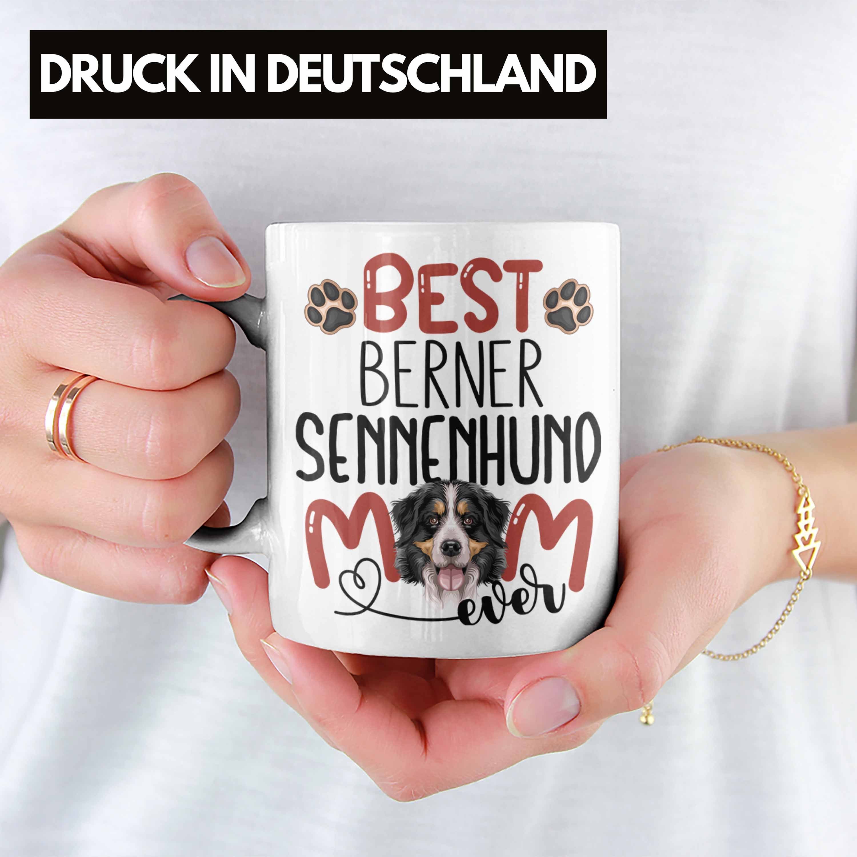 Trendation Tasse Geschenk Weiss Gesche Spruch Besitzerin Sennenhund Lustiger Berner Tasse Mom