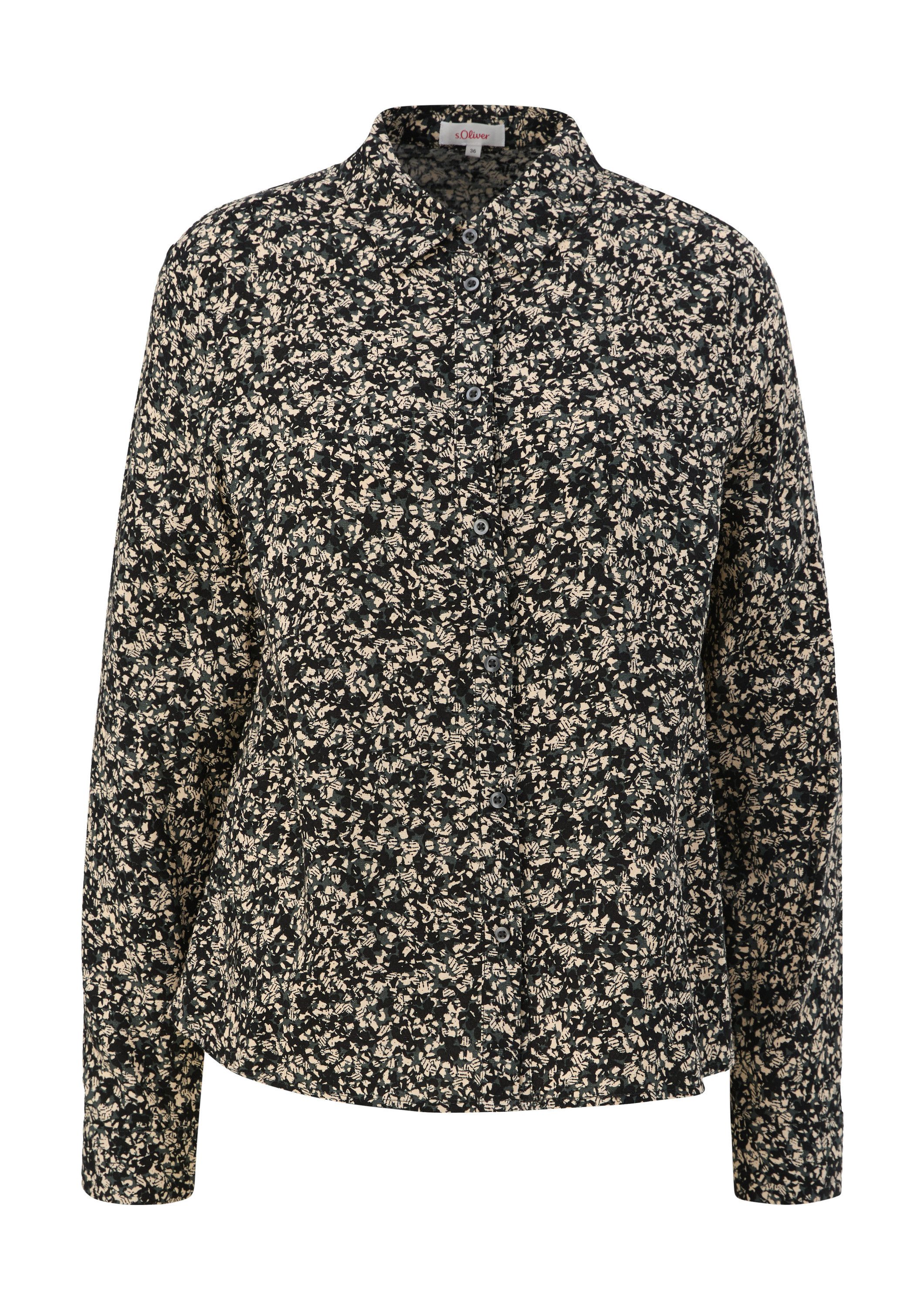 s.Oliver Langarmbluse Bluse Hemdbluse aus Viskose günstig online kaufen
