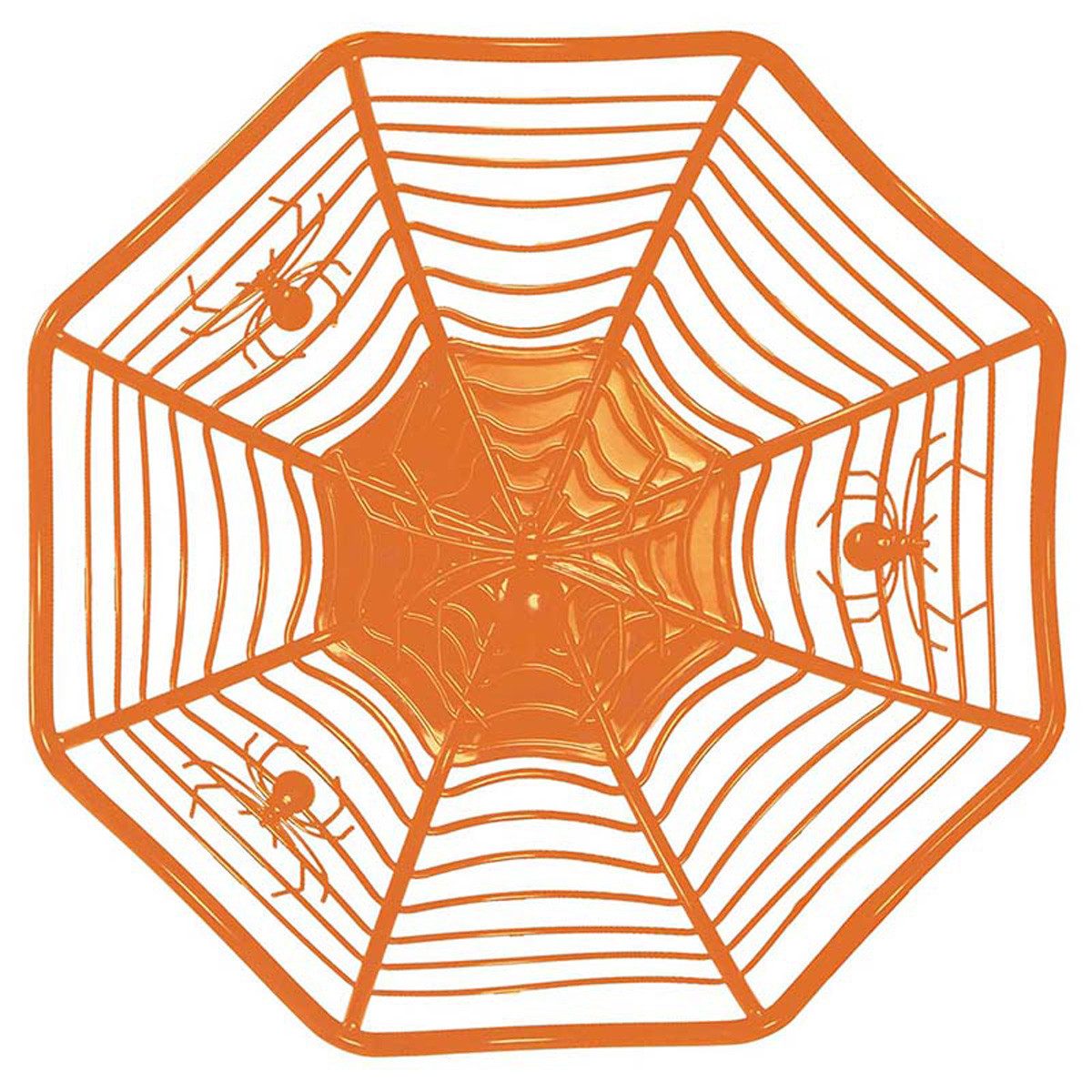 Fiestas Guirca Dekoobjekt Schale Halloween Spinnennetz Orange günstig online kaufen