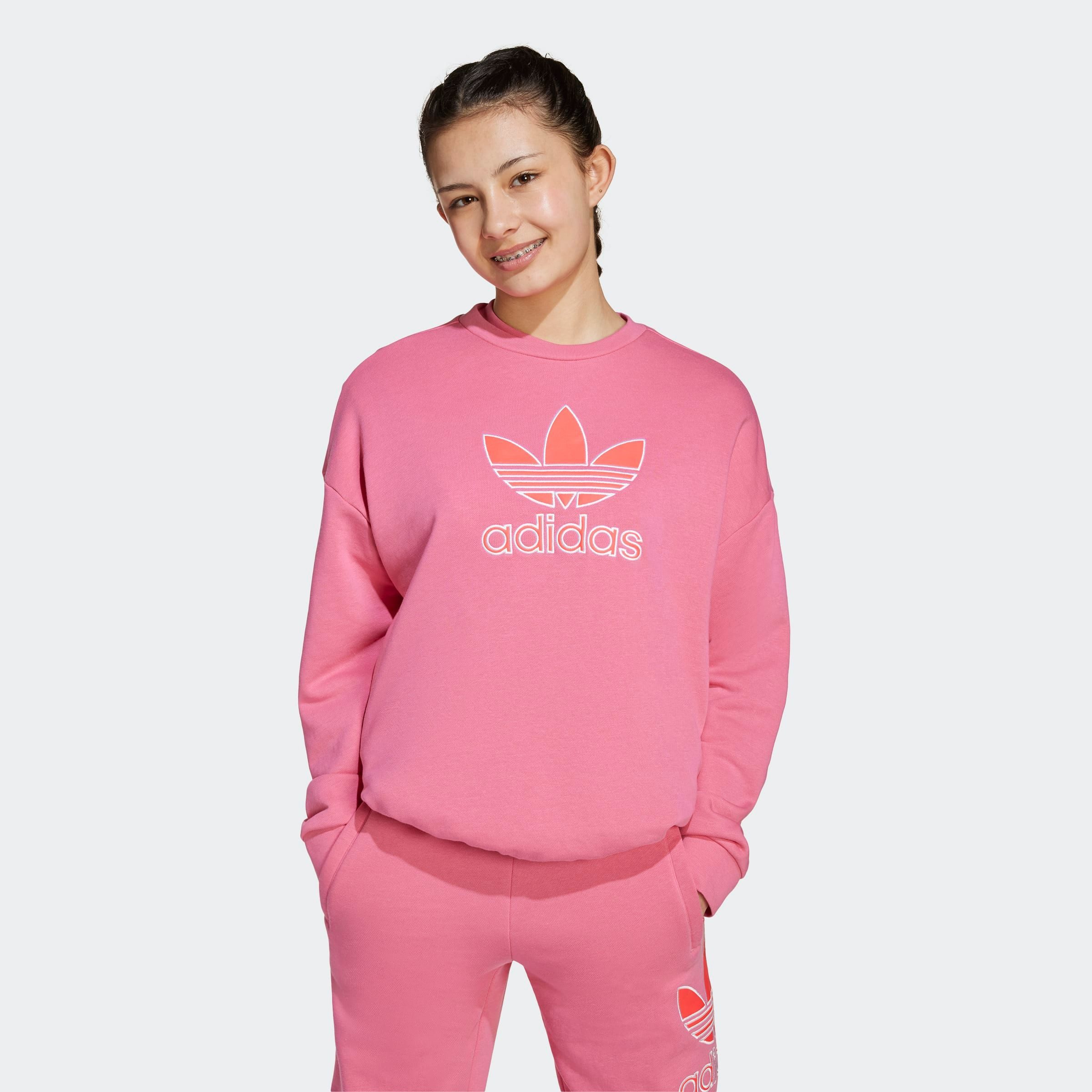 adidas Originals Sweatshirt TREFOIL KIDS sportlicher Stil, lockerer Schnitt, aus Baumwollmischung