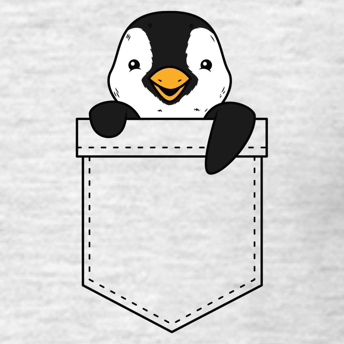 Spreadshirt T-Shirt Pinguin in Brusttasche Männer T-Shirt (1-tlg)