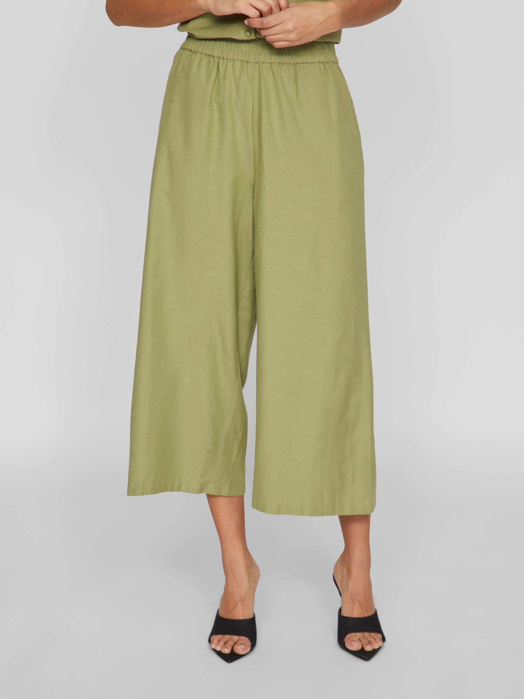 Vila Stoffhose Weite Culotte-Hose mit elastischem günstig online kaufen