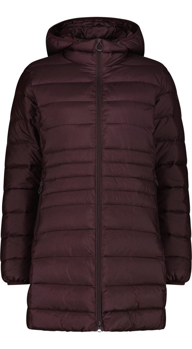 CMP Steppmantel WOMAN PARKA ZIP HOOD mit abnehmbarer Kapuze, sportlicher Stil, aus Nylon und Polyester
