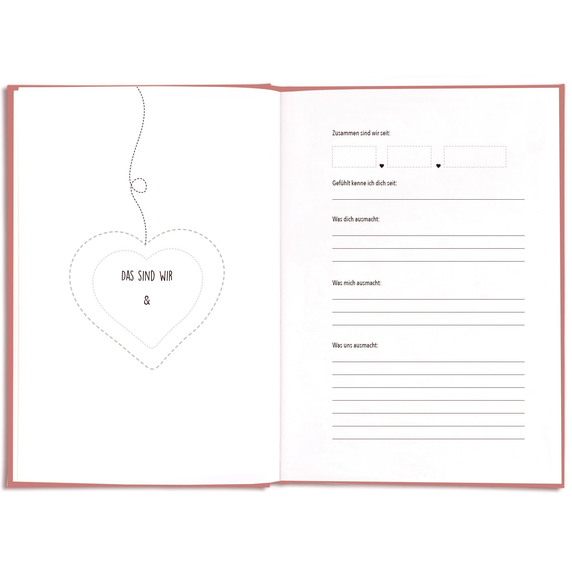 KISSES & Ausfüllen, zum Geschenk für Ihn, Sie & für für Notizbuch Geschenkidee Erinnerungsbuch CUPCAKES Pärchenbuch Paare,