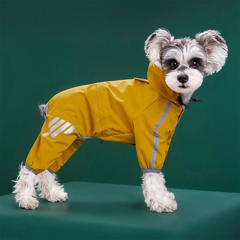 LAPA HOME Hunderegenmantel Kapuze Regenmantel wasserdicht Hundemantel Reflektierend Regenjacke, für kleine mittlere Hunde, Verstellbarer Regenjacke Outdoor Regencape