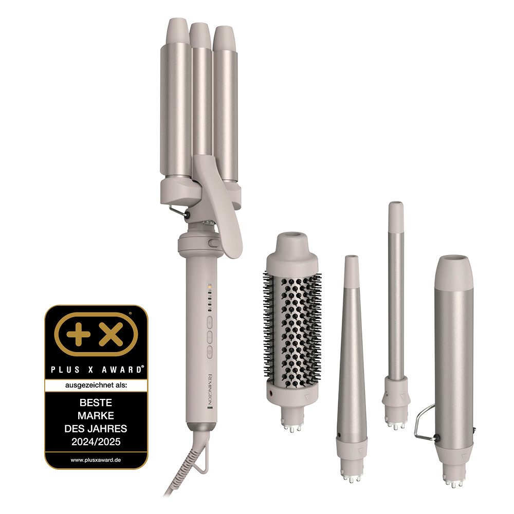 Remington Haarstyler Trendology 5-in-1 Multistyler(CI41MS5), Keramik-Beschichtung, 5 auswechselbare Aufsätze, 5 digitale Heizstufen, Auto Memory Funktion