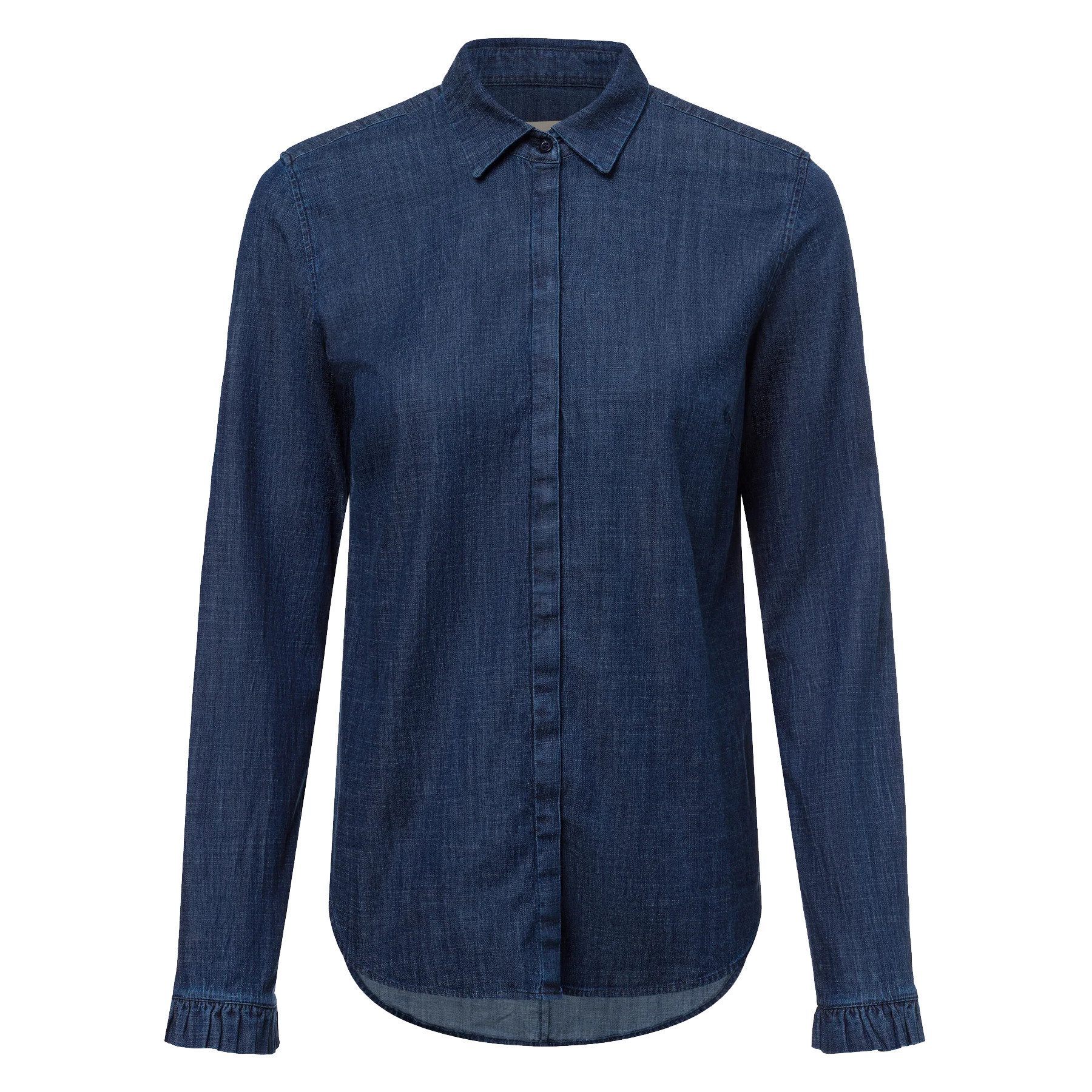 Mos Mosh Langarmbluse MOS MOSH Bluse MATTIE FLIP mit Baumwolle - Dark Blue