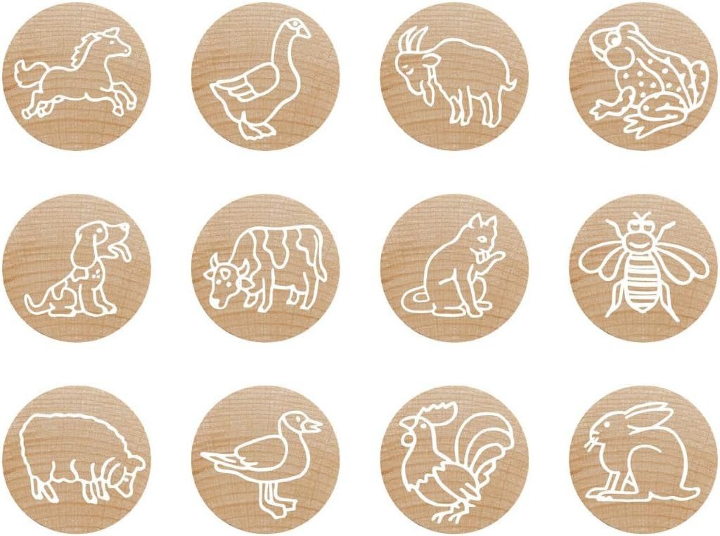 COLOP COLOP 9C 165225 COLOP WOODIES Stempel-Set "farm Animation" retail Stempelkissen