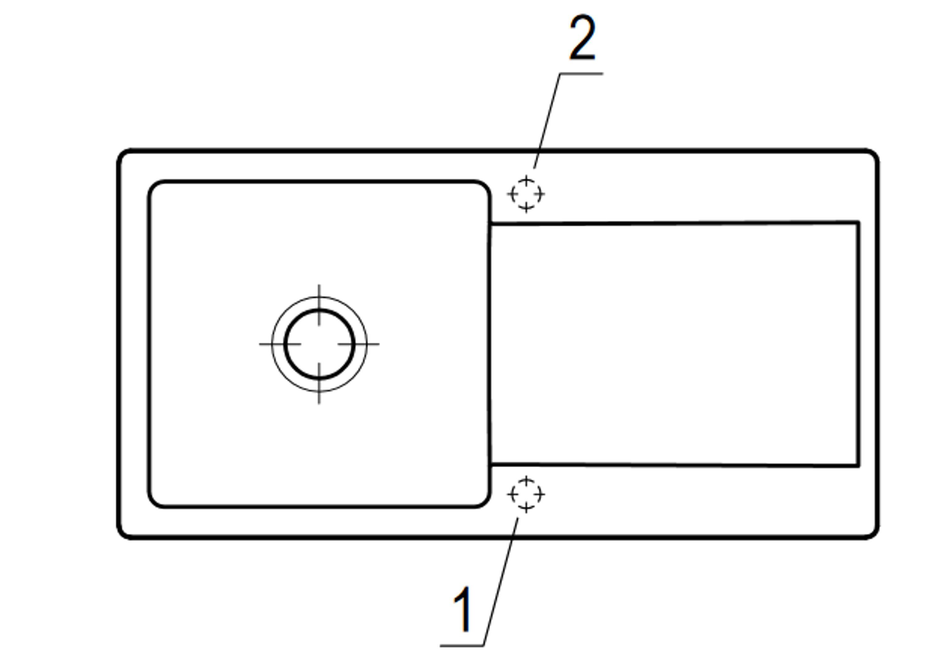 KD, und 1/3 Villeroy Dampfgarschale 3336 2/3 cm, & 100/22 einsetzbar Küchenspüle Reversibel, Boch Rechteckig, 01