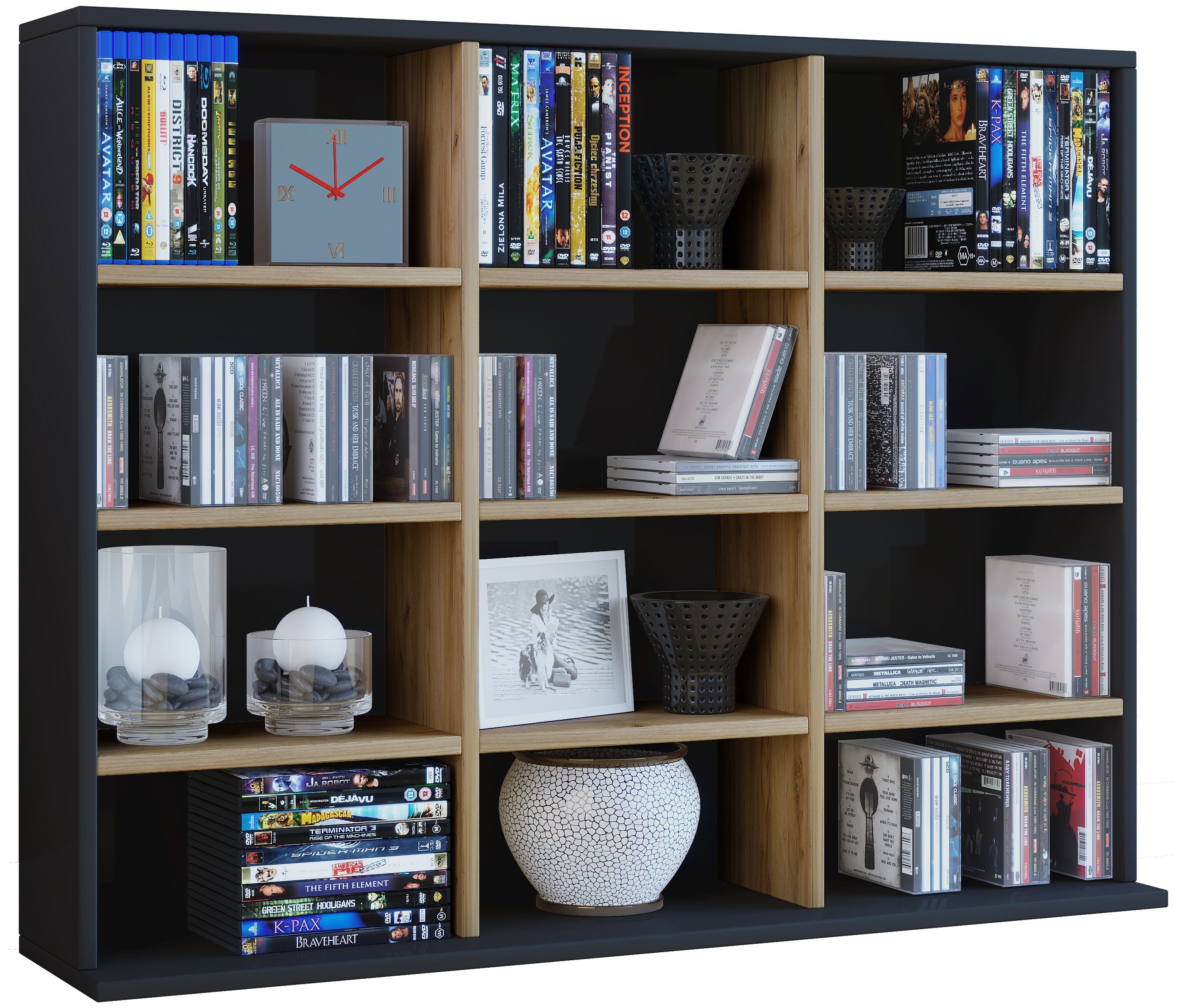 VCM Standregal Holz CD DVD Standregal Bücherregal Regal Megosa L günstig online kaufen