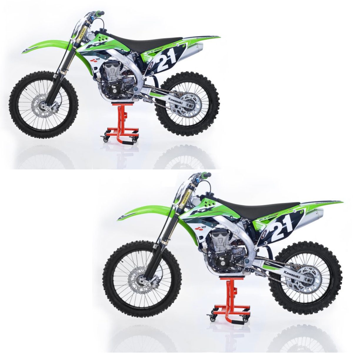 ConStands Motorradheber 2x Montageständer Rangierhilfe inkl Rollen Cross Mover M # Motorcross
