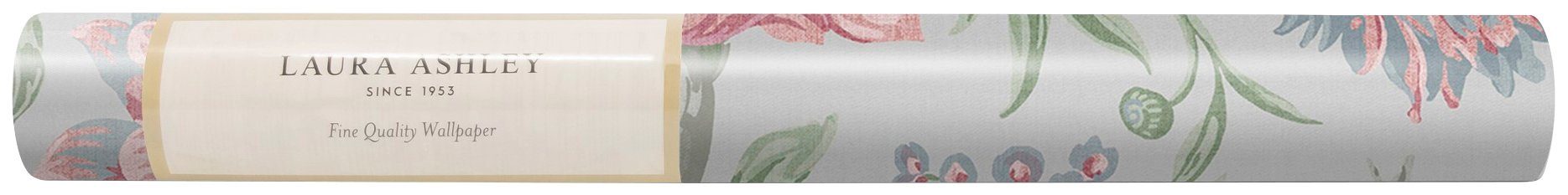 Druck, 10 ASHLEY zertifiziert, mit Meter grau Tapestry lebhaftem Länge LAURA Vliestapete FSC® Floral,