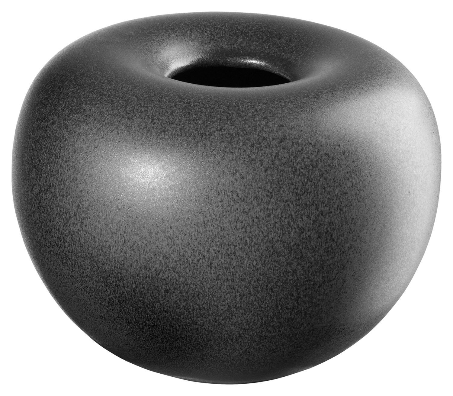 Dekovase STONE, Vase, Schwarz, Steinzeug, H 12 cm