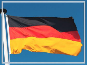 PHENO FLAGS Flagge Deutschland Flagge - Deutsche Fahne (Hissflagge für Fahnenmast), Inkl. 2 Messing Ösen