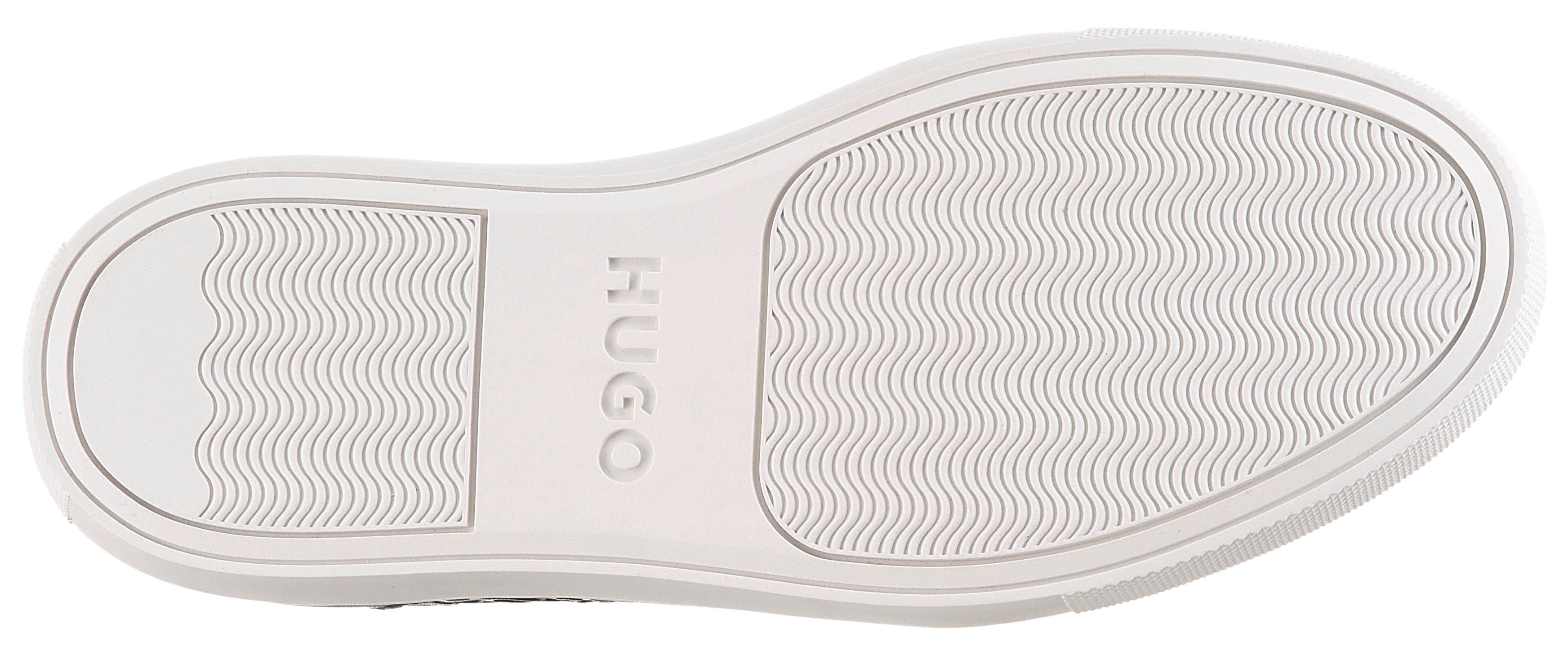 HUGO Morrie_Tenn Plateausneaker Schnürschuh, Halbschuh, Freizeitsneaker mit gepolstertem Schaftrand