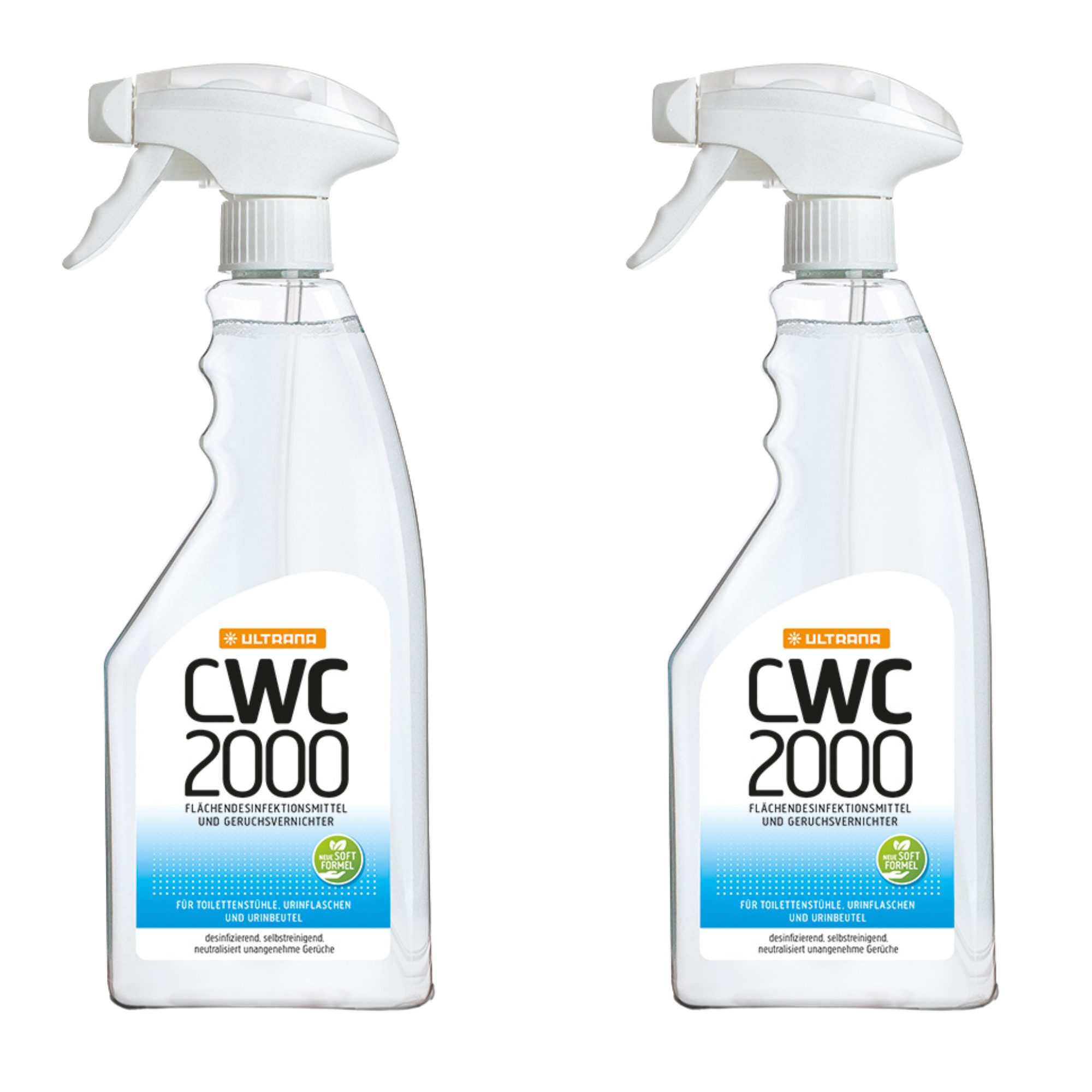 ULTRANA Ultrana CWC2000 Desinfektionsspray 2 x 500 ml Oberflächen-Desinfektionsmittel