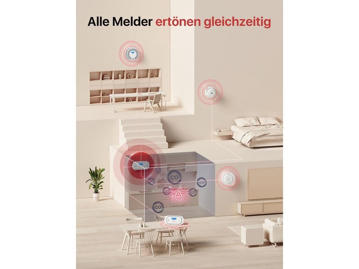 X-SENSE XC01-R CO-Melder (LCD-Display)