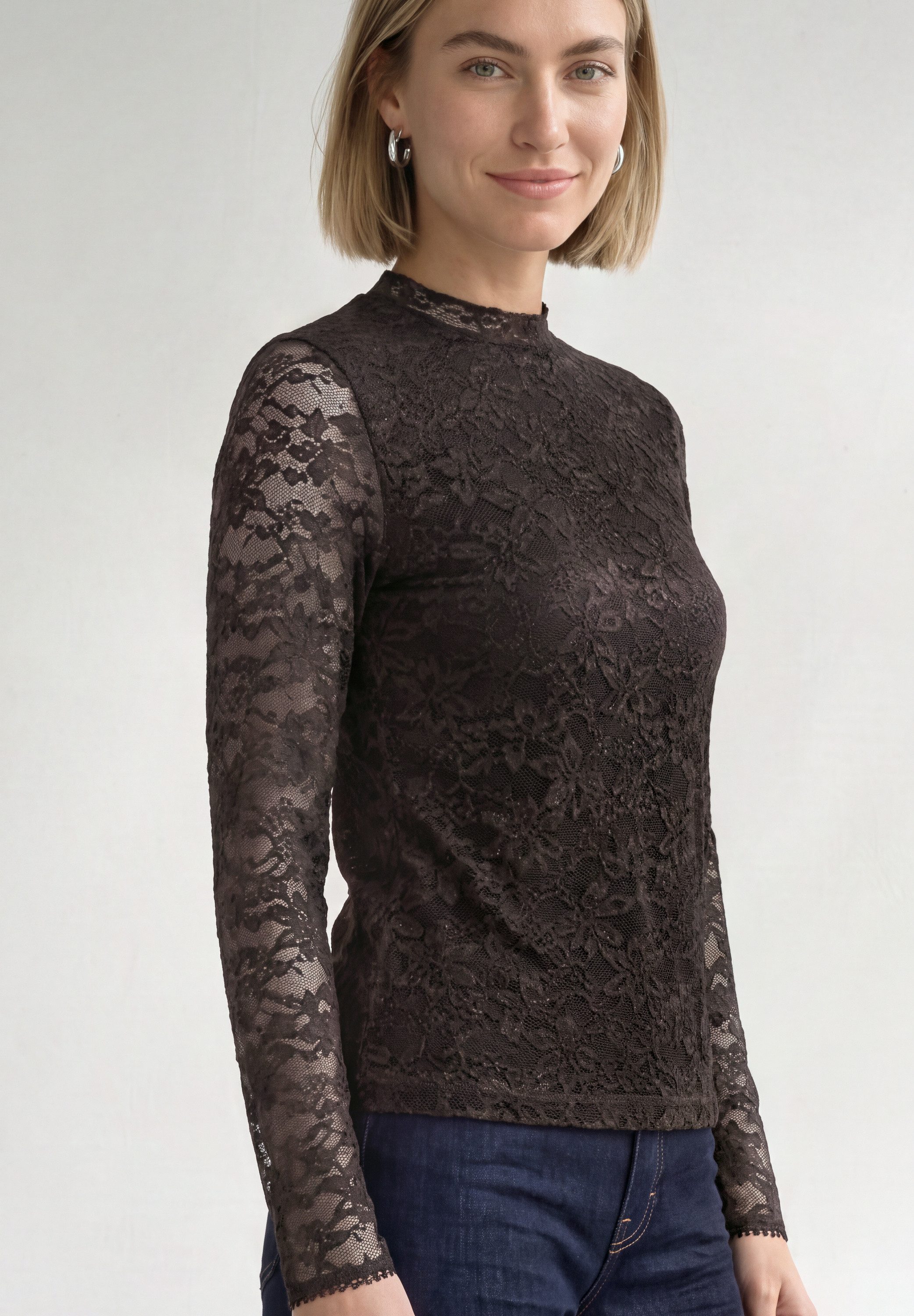 STREET ONE Spitzenshirt mit Spitze