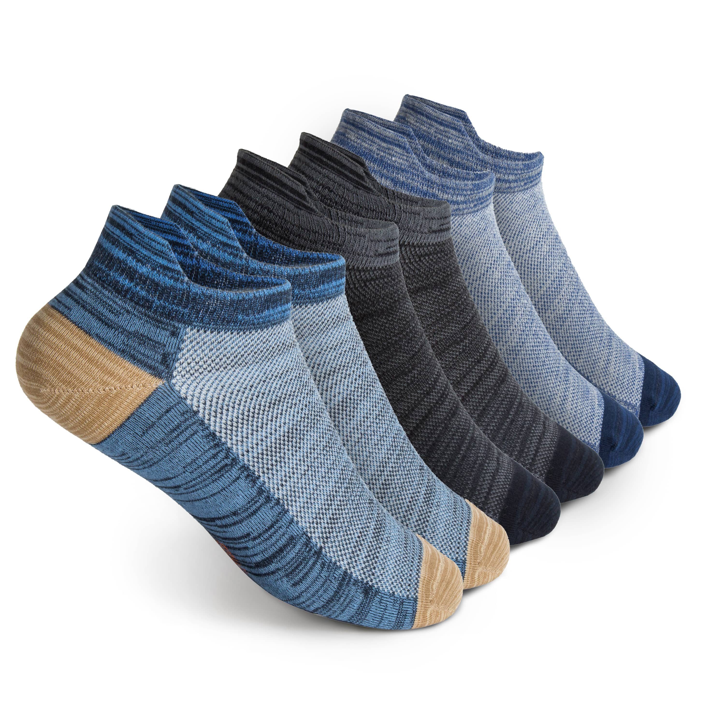 Vkele Sneakersocken mit erhöhtem Bündchen (6-Paar, Bunte Knöchelsocken, Mehrfarbig) atmungsaktiv