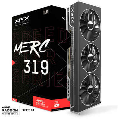 XFX Radeon RX 7800 XT SPEEDSTER MERC319 BLACK Gaming Grafikkarte (16 GB)