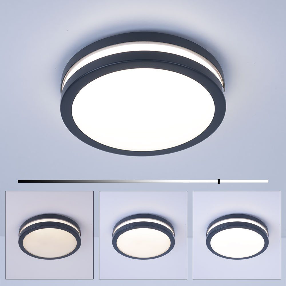 LED verbaut, etc-shop dimmbar Wandleuchte Smart Warmweiß, Außen LED-Leuchtmittel Wandstrahler, Deckenleuchte LED fest