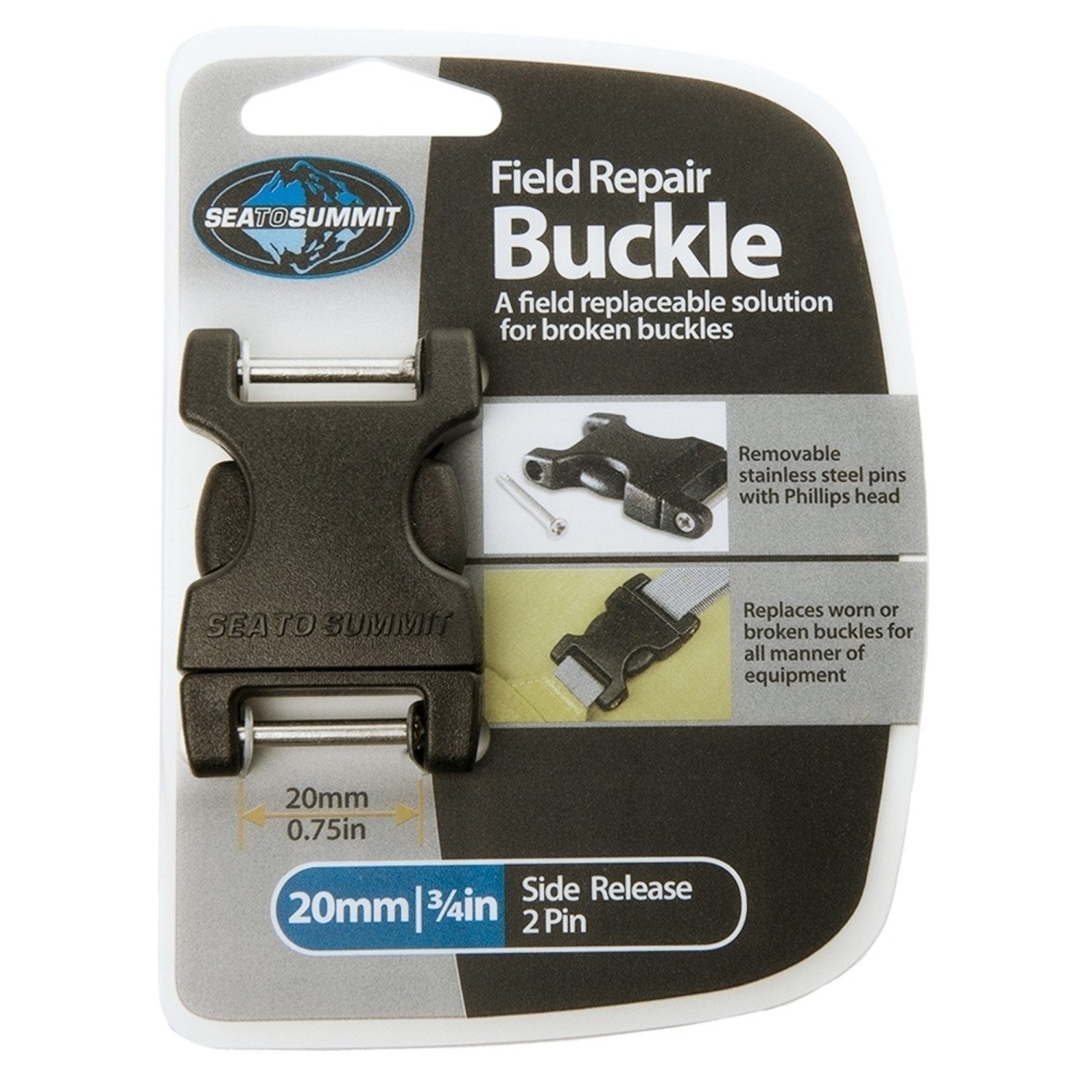 sea to summit Rucksack Field Repair Buckle Ersatzschnalle 20mm 2 Pin